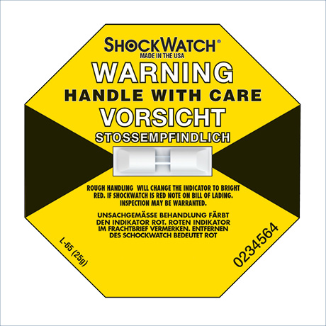 Hilde24 | Verpackungswissen | Stoß-Indikator ShockWatch® Label